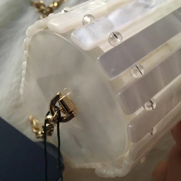 NWT Rachel Roy Lucite Basket Acrylic Crossbody Purse Bag - Picture 6 of 8